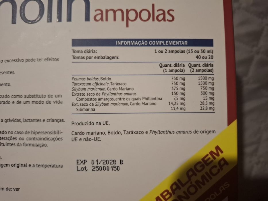 Enolin ampolas - protector e reparador hepático - NOVO