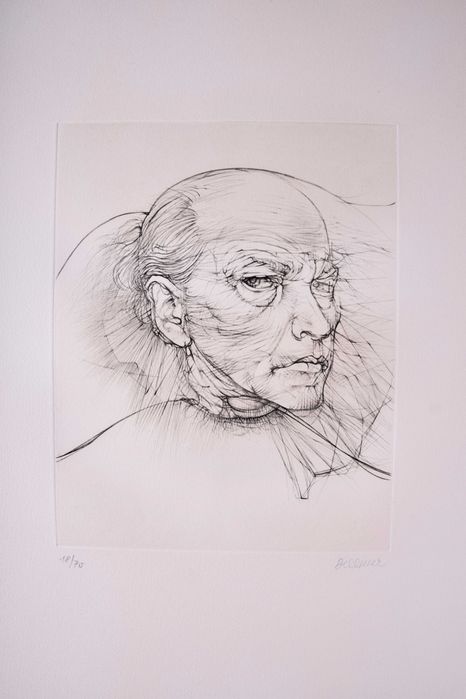 Hans Bellmer autoportret litografia nr 18/70 arkusz 66x50 odcisk 27x22