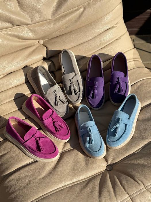 Лофери натуральна замша/шкіраз