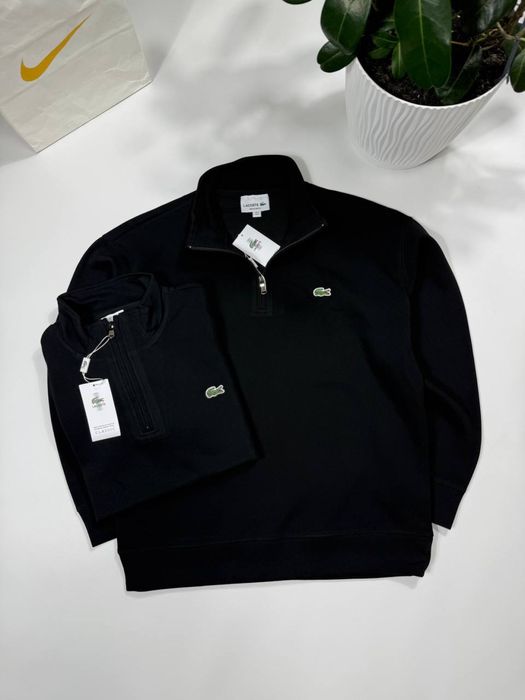 Кофта Lacoste 1/3 замок Зіп-худі Лакоста 1/3 пів замок Чоловіча