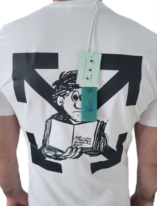 OFF WHITE Koszulka T-shirt biała Skate