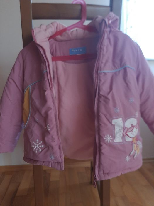 Zimowa kurtka puchowa SMYK dla dziewczynki r.92