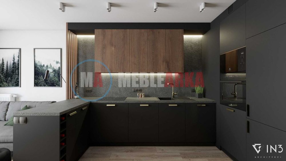 Meble na wymiar + Kuchnia z AGD | Projekt 3D GRATIS