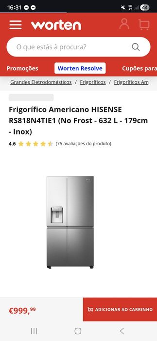 Frigorífico americano HISENSE