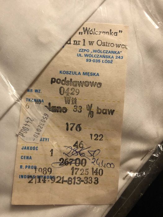 koszula męska WÓLCZANKA 1989