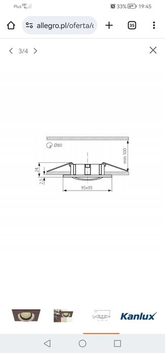 Lampki. Punkty sufitowe