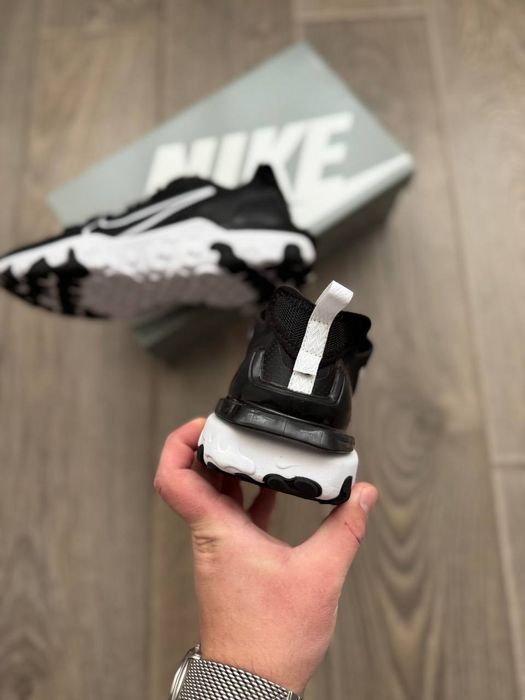 Кросівки Кроссовки Nike React Vision White Black WaterProof Белый Чёрный Білий Чорний Кросовки демісезон