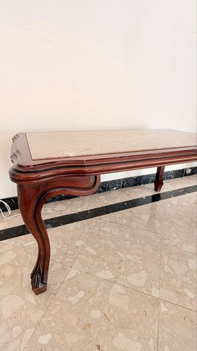 Mesa de centro provençal madeira maciça