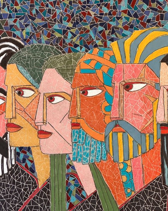 Obraz mozaikowy "Grupa" sztuka współczesna