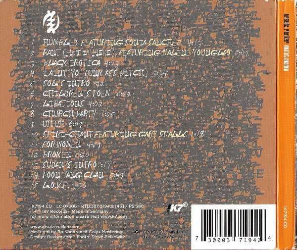 Ursula Rucker ‎– Ma'at Mama (CD Hip Hop)
