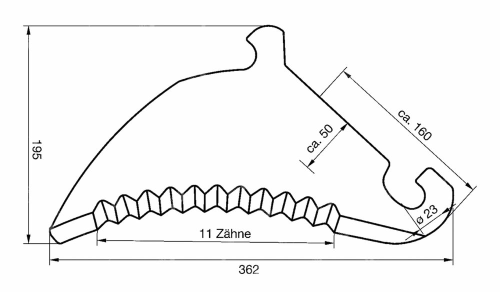 Nóż rotora prasy Claas Quadrant 2100RC/Quadrant 4200RC 84.15.991 OEM
