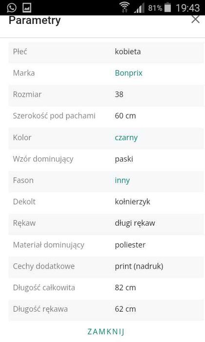 Tunika koszula damska
