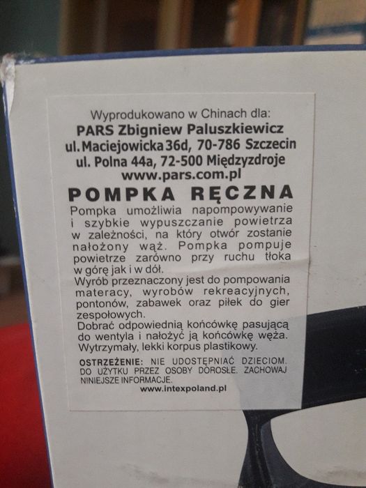 Pompka ręczna