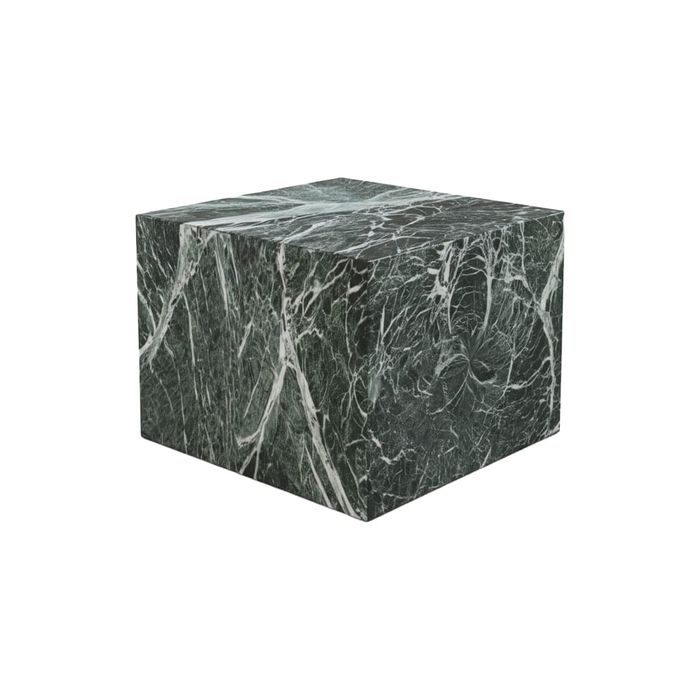 Nowoczesny Podnóżek/Pufa Kostka "Ciemnozielony Marmur"