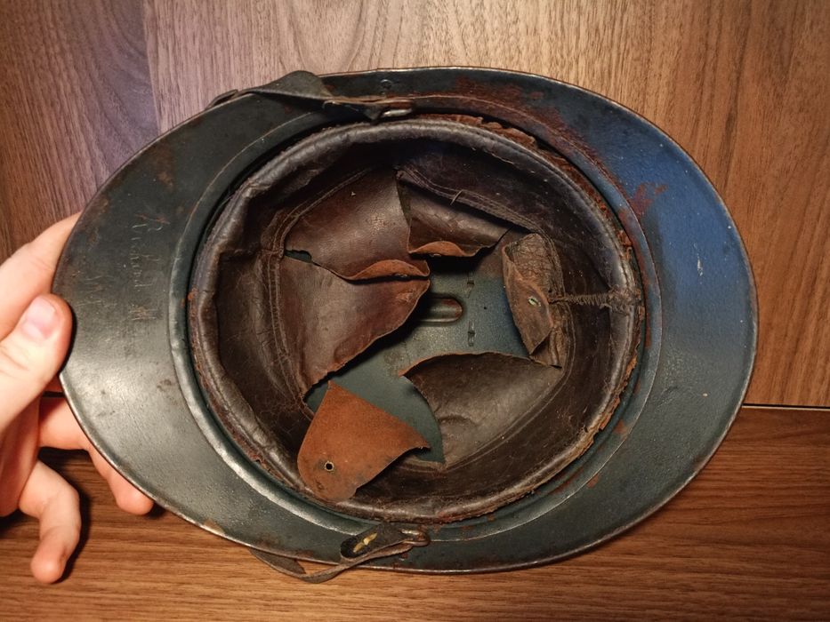 Hełm francuski Adrian Mle.15 ciekawy antyk militaria WW1