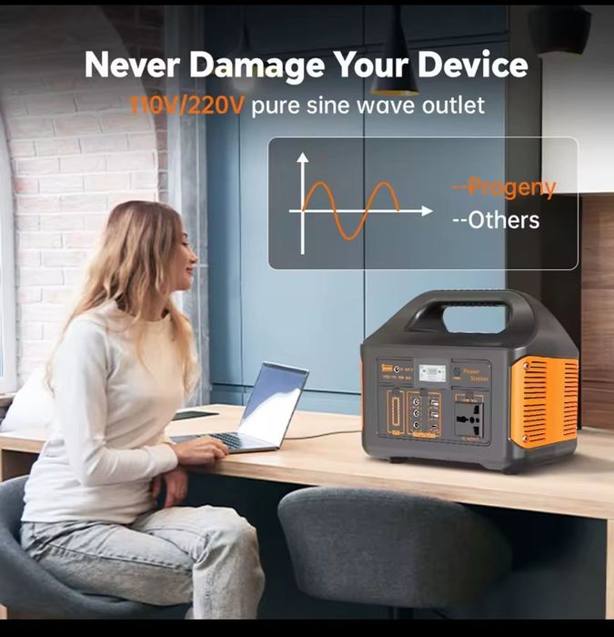 Нова електростанція 500W, велика ємність 461Wh / з ДБЖ(UPS)/ LiFePO4