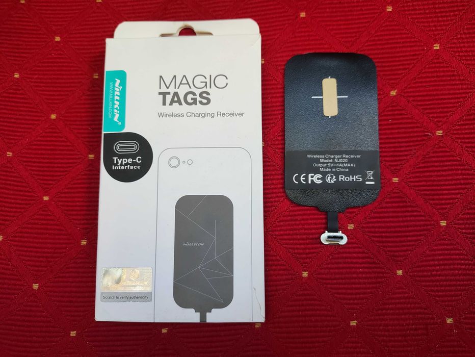 Adapter Qi TYP C Type C Bezprzewodowy odbiornik ładowania indukcyjnego