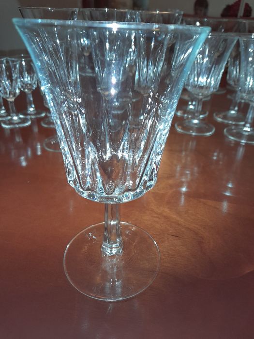 Serviço copos seis copos agua 6 copos vinhos seis flutes champanhe