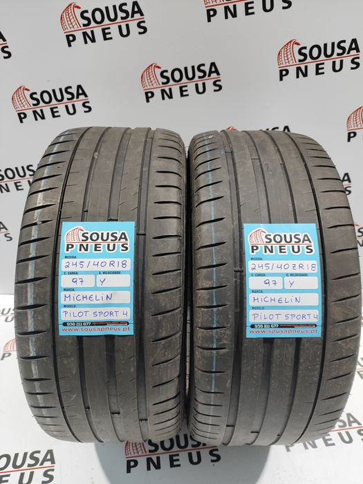 2 pneus semi novos 245-40R18  Michelin Pilot Sport 4 97Y - Oferta da e