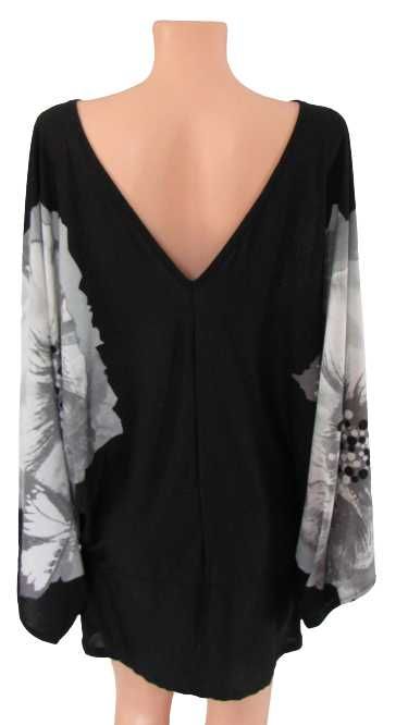 RIVER ISLAND letnia sukienka motyl oversize kwiaty