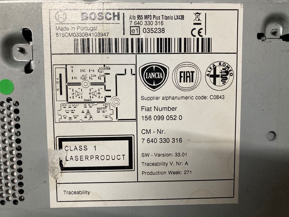 Rádio Alfa Romeo Mito
