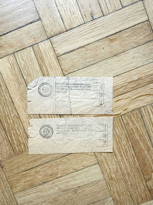 Archiwalne bilety PKS – 2 Sztuki