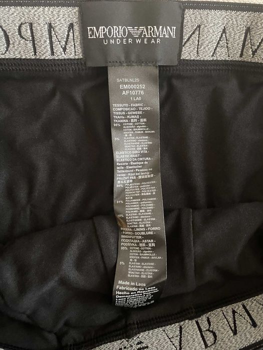 Мужские трусы черные Emporio Armani size XL