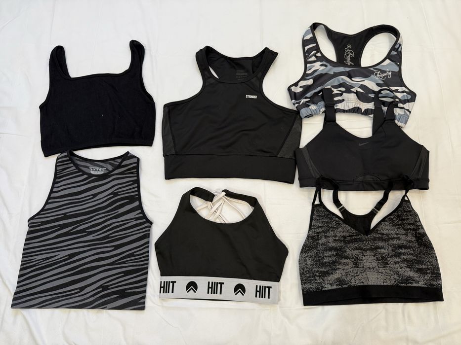 Топ спортивний жіночий S M білий чорний nike gymshark майка