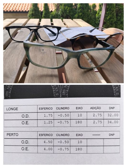 3 pares de óculos graduados