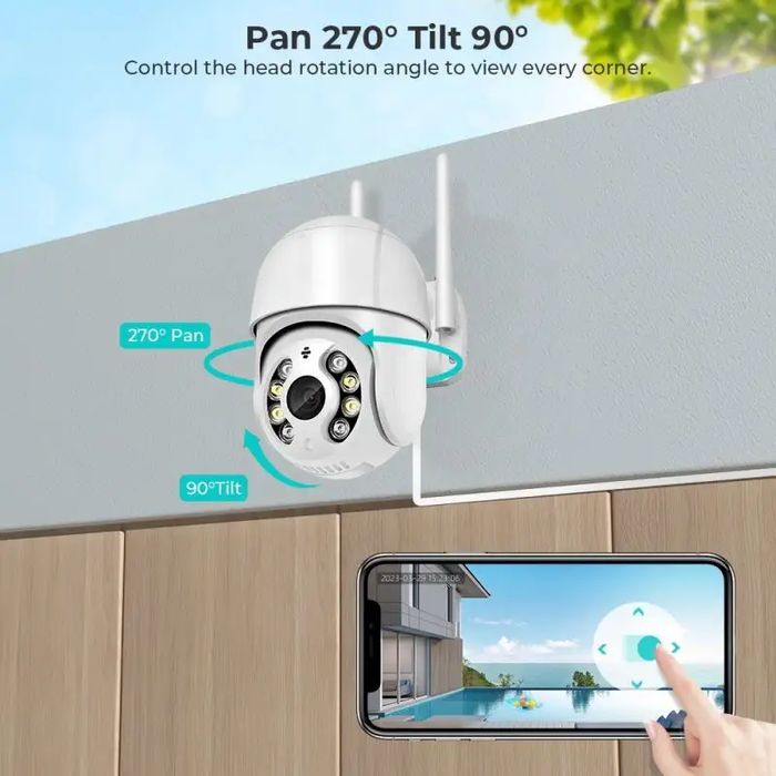 IP камера 5MP Wi-Fi SD-карта PTZ A8W5 вулична поворотна ICSEE