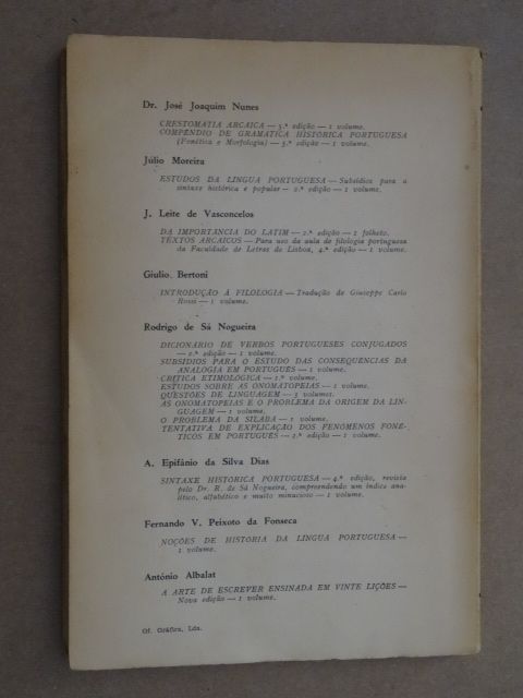 Noções de História da Língua Portuguesa de Fernando V. Peixoto da Fons