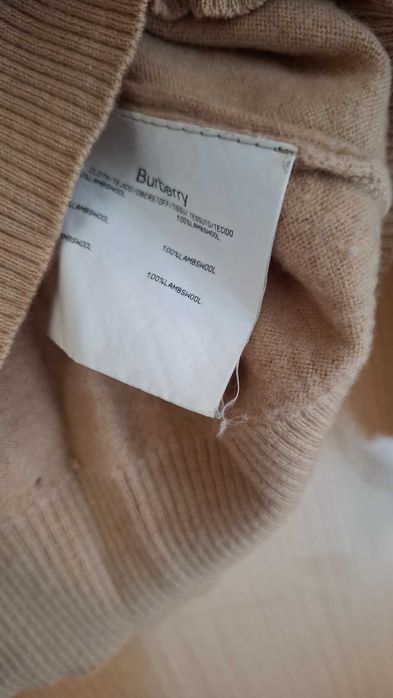 Camisola malha gola em V, Burberry