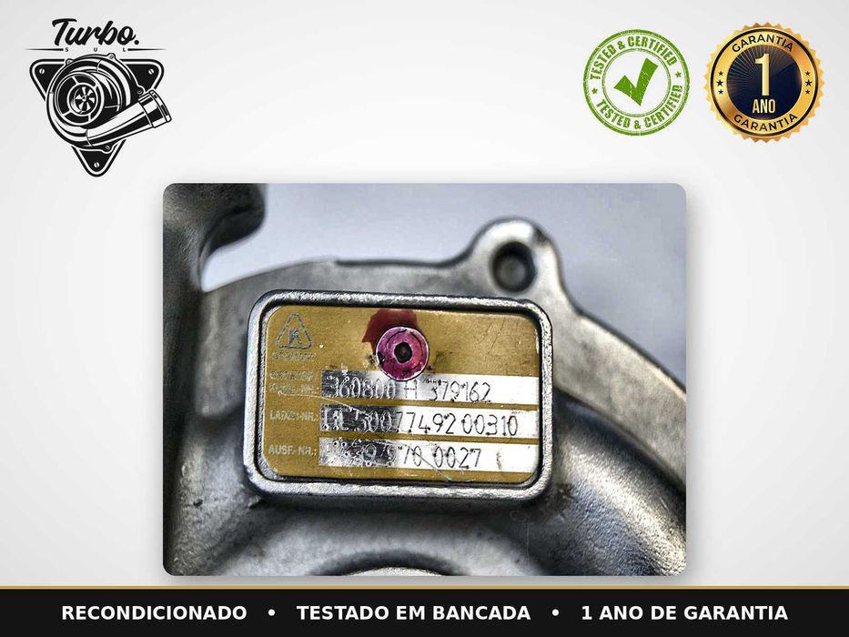 Turbo Reconstruído KP39 5439-970-0027 Renault 1.5 dCi 100cv K9K