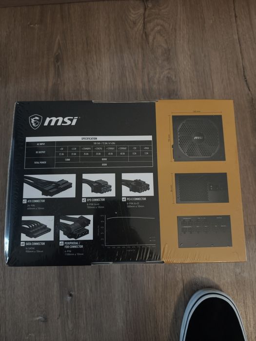 Fonte de alimentação MSI MAG A850GF (Selada)
