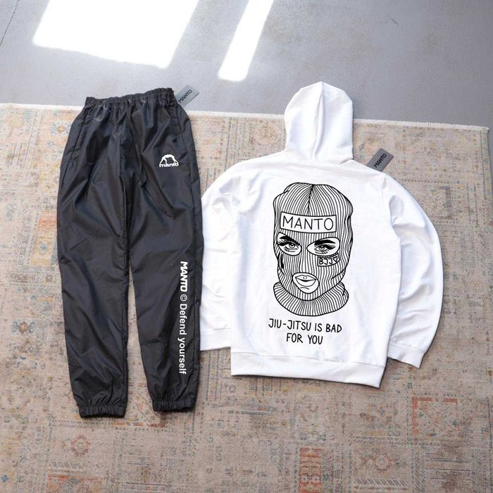 Спортивний костюм Manto Logo мужской костюм Манто (Чорний,Білий)