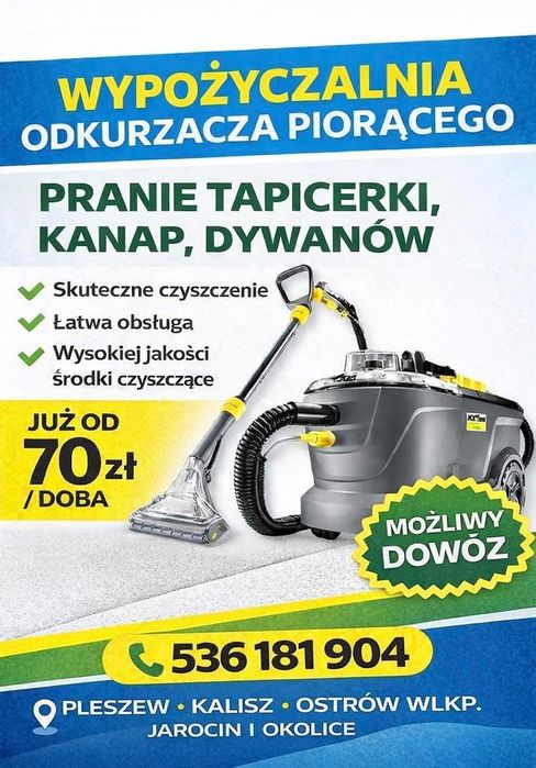 Wynajem profesjonalnego odkurzacza piorącego