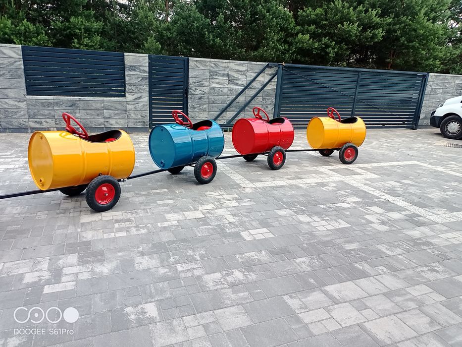 Przyczepka ogrodowa wagonik dla dziecka.Solidna Bezpieczna Super zabaw