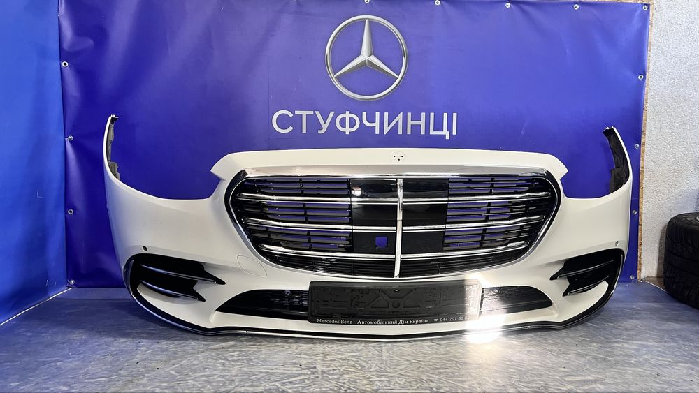 Бампер передній білий 799 передний Мерседес Mercedes-Benz S223 AMG