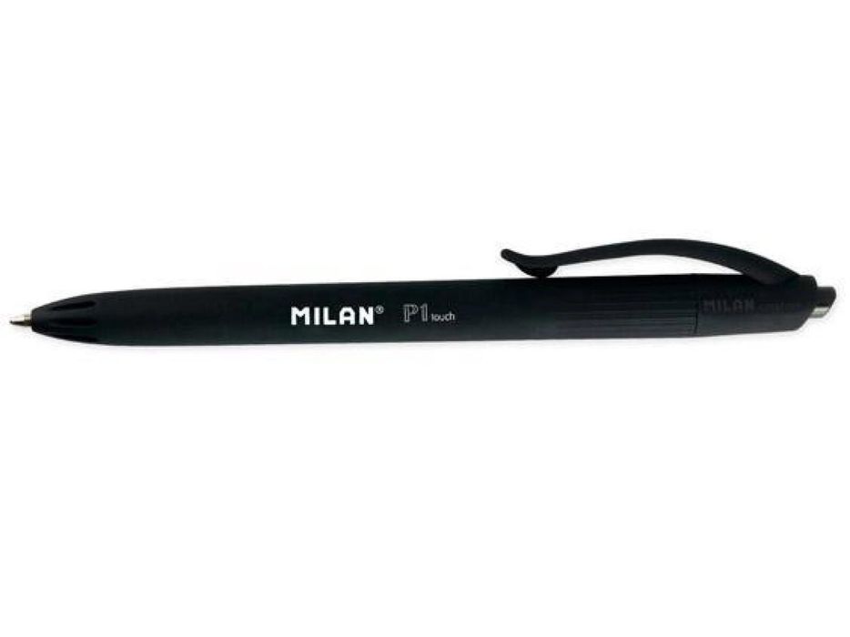 Długopis P1 Rubber Touch czarny (25szt) MILAN MILAN pudełko,14,8x10,