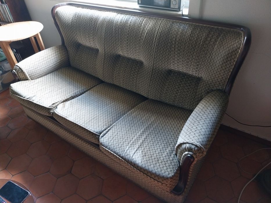 Terno de sofás com sofá cama