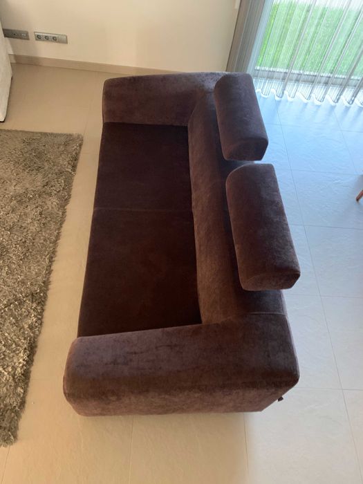 Sofá castanho Antarte de 3 lugares