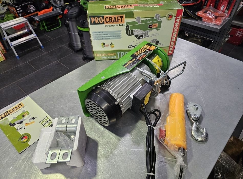 Подъемник Тельфер ProCraft TP500 Электрический 500кг 20м Гарантия 36м