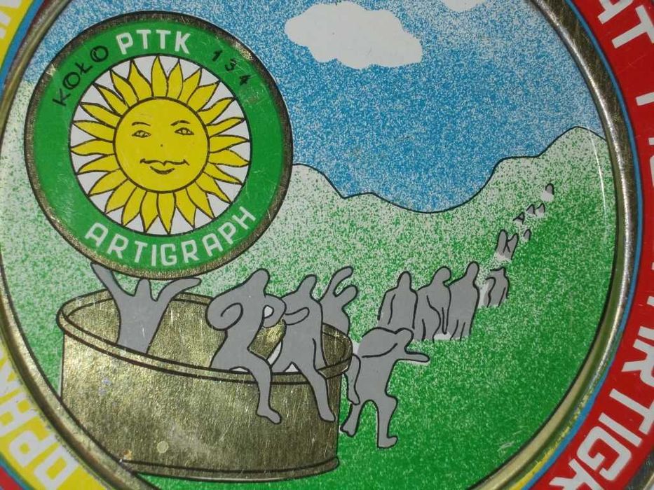 Metalowa taca tacka PRL vintage