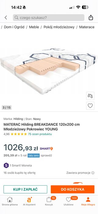 MATERAC Hilding BREAKDANCE 120x200 cm