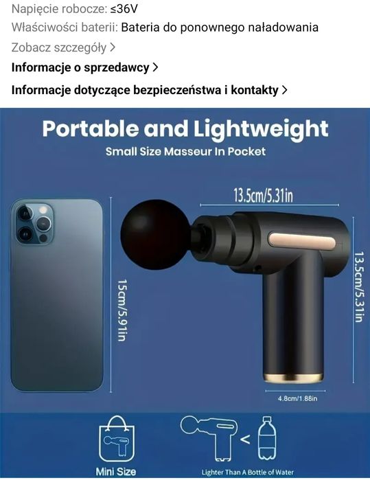 Kompaktowy masażer