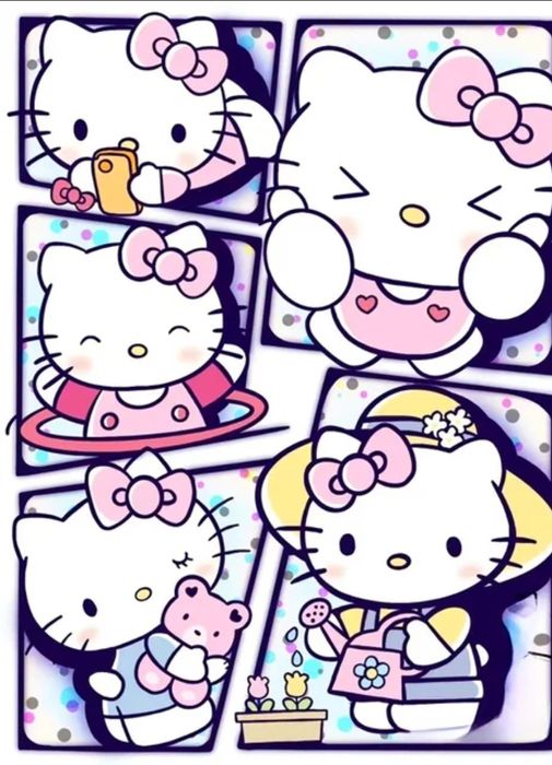 Hello Kitty - DIY zestaw Diamond Paiting 30x40