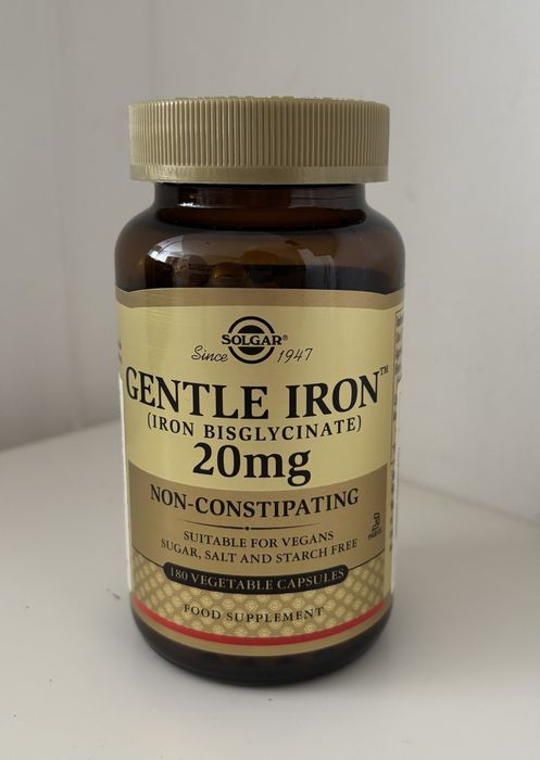 Suplemento natural Solgar - Gentle Iron 20 mg - 180 cápsulas vegetais