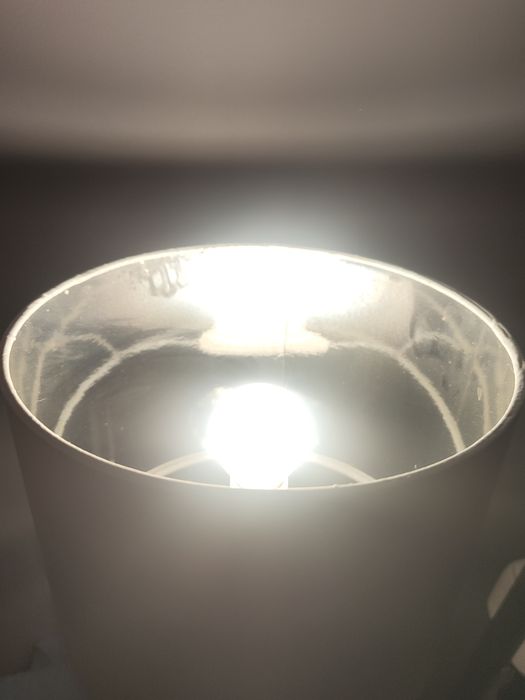 Lampa stołowa z kryształami srebrna glamour