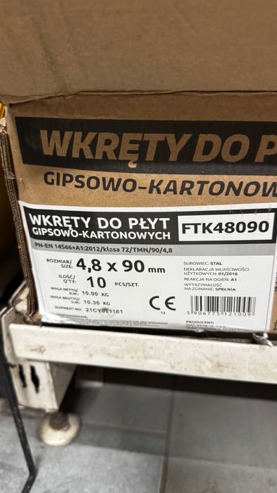 Wkręty do płyt gipsowo-kartonowych – różne rozmiary – wyprzedaż