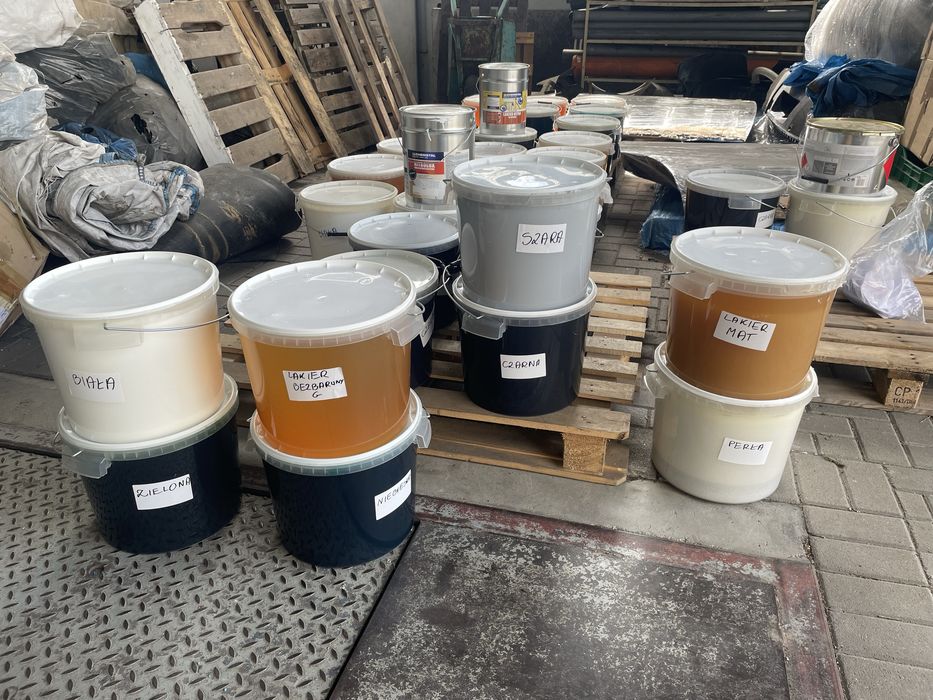 Lakier szybkoschnący, nitro 20L – bezbarwny, matowy, perła, kolor